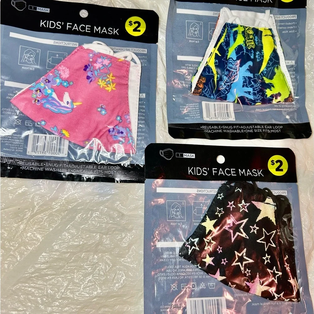Kids' Face Masks with Fun Prints